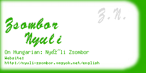 zsombor nyuli business card